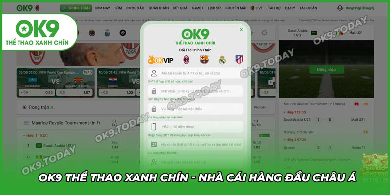 OK9 thể thao xanh chín - Nhà cái uy tín hàng đầu Châu Á