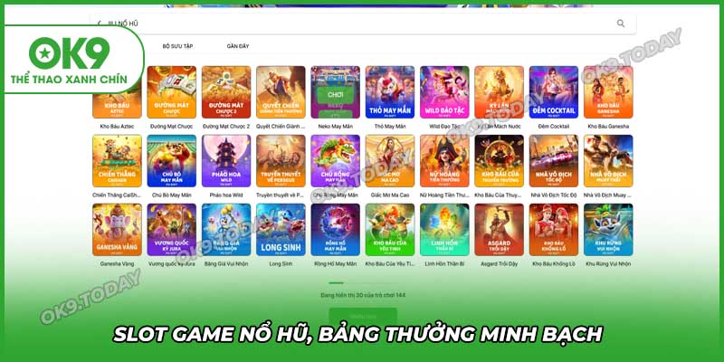 Link vào OK9 mới nhất – Truy cập nhanh, không bị chặn, chơi ngay 21 Slot game nổ hũ, bảng thưởng minh bạch